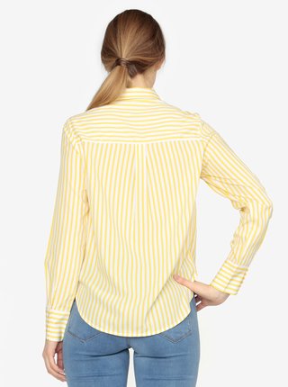 Krémovo-žltá pruhovaná košeľa VERO MODA Nicky