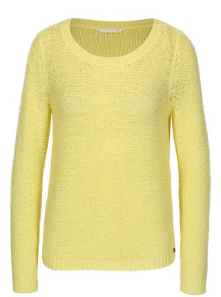 Žltý priesvitný pletený sveter ONLY Geena