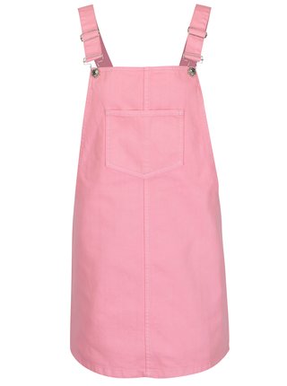 Ružové rifľové šaty na traky ONLY Francesis