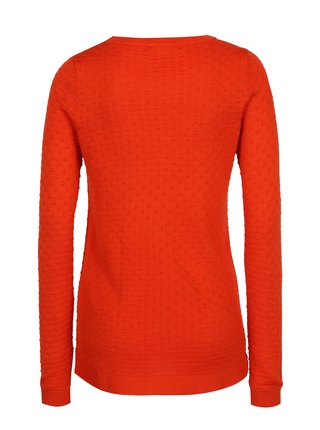 Červený tenký sveter s jemným vzorom VILA Sarafina