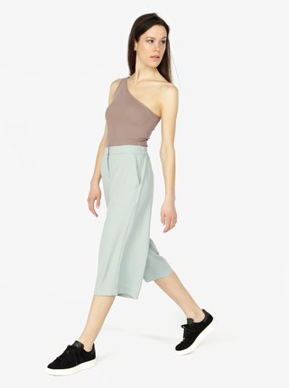 Svetlozelené culottes s vysokým pásom VERO MODA Isabel 