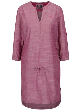 Ružové melírované šaty s 3/4 rukávom LOAP Nicia
