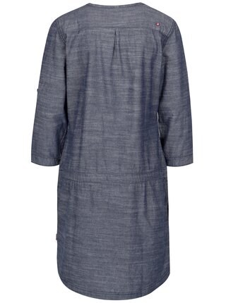 Modré melírované šaty s 3/4 rukávmi LOAP Nicia