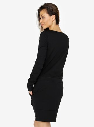 Čierne šaty s dlhým rukávom ZOOT