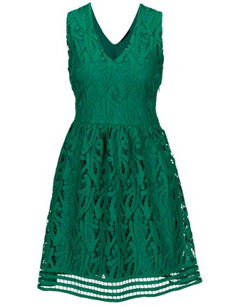 Zelené čipkované šaty VERO MODA New Exclusive