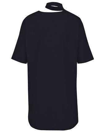 Čierne oversize tričko s chokerom VERO MODA Jelica
