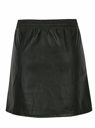 Čierna koženková sukňa s vreckami Noisy May Milton