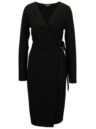 Čierne puzdrové šaty so sponou Dorothy Perkins Tall