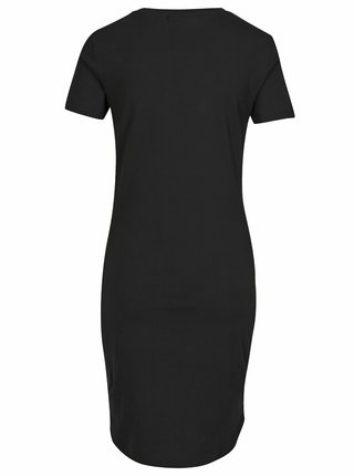 Čierne basic šaty s krátkym rukávom Noisy May Summer