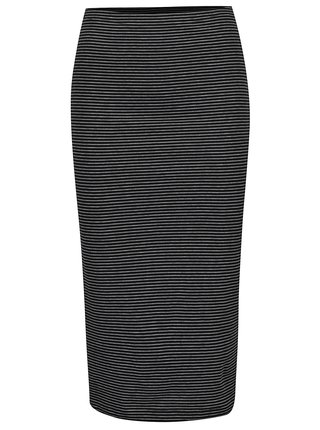 Čierna pruhovaná puzdrová sukňa ONLY Abble