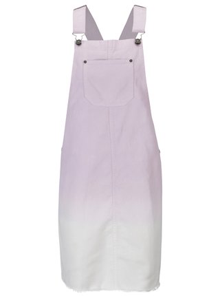 Bielo-fialové rifľové šaty s trakmi Noisy May Viola 