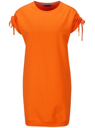 Oranžové mikinové šaty s krátkym rukávom Noisy May Lily