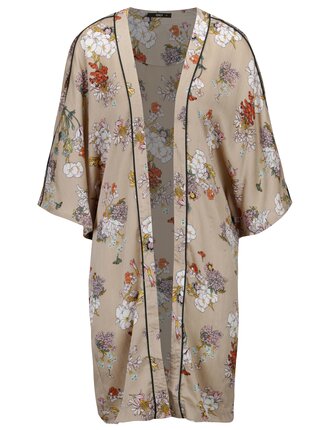 Béžové kvetované kimono ONLY Eva