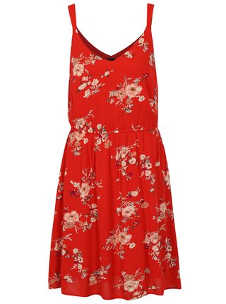 Červené kvetované šaty ONLY Karmen