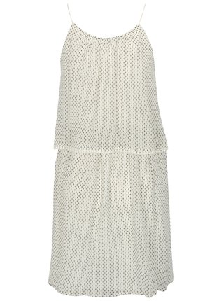 Hnedo-biele vzorované šaty s brmbolcami ONLY Zoe