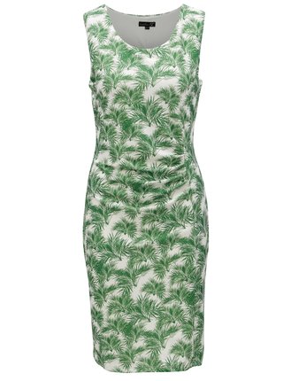 Krémovo-zelené puzdrové vzorované šaty Smashed Lemon 