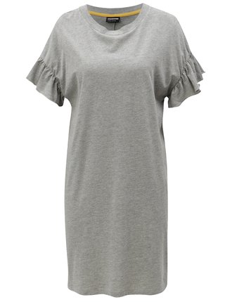Sivé melírované šaty s krátkym rukávom Noisy May Bryn