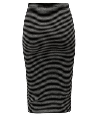 Čierna pruhovaná puzdrová sukňa ONLY