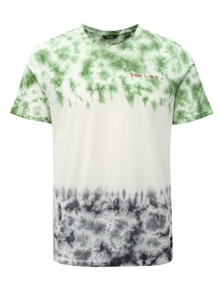 Zeleno-krémové tričko ONLY & SONS Tye
