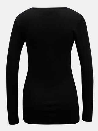 Čierne basic tričko s dlhým rukávom Dorothy Perkins