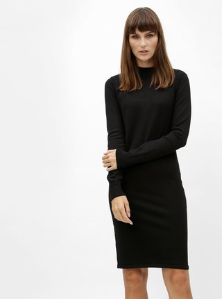 Čierne šaty s dlhým rukávom Noisy May Cirus