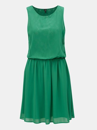 Zelené šaty s gumou v páse VERO MODA