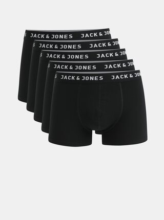 Sada pěti boxerek v černé barvě Jack & Jones