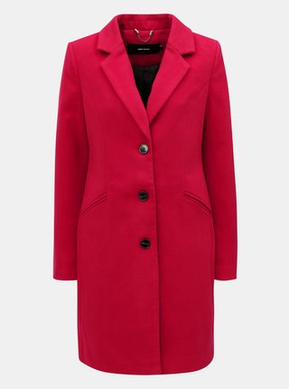 Červený kabát s vreckami VERO MODA