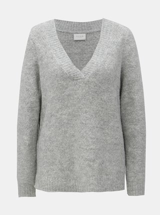 Sivý sveter s prímesou vlny VILA Place