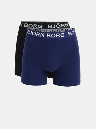 Súprava dvoch boxeriek v modrej a čiernej farbe Björn Borg 