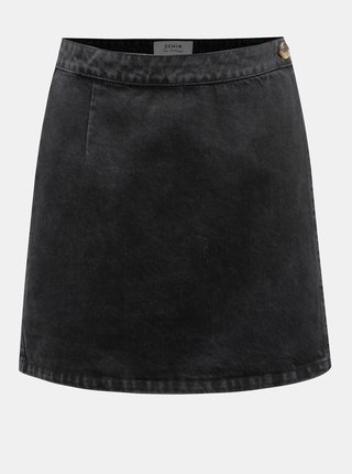 Čierna rifľová zavinovacia sukňa Miss Selfridge