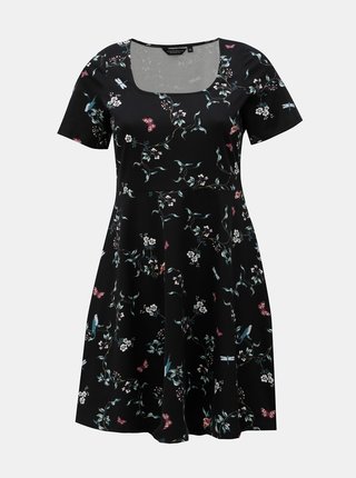 Čierne kvetované šaty Dorothy Perkins Curve
