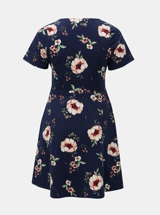 Tmavomodré kvetované šaty Dorothy Perkins Curve