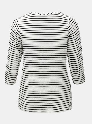Čierno–biele pruhované tričko so zaväzovaním v páse Dorothy Perkins Curve