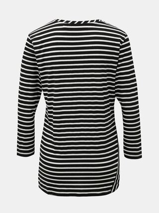 Bielo–čierne pruhované tričko s uzlom Dorothy Perkins Tall