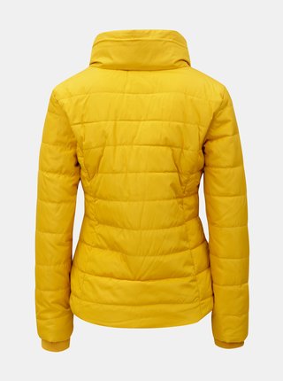 Žltá zimná prešívaná bunda s vysokým golierom Dorothy Perkins