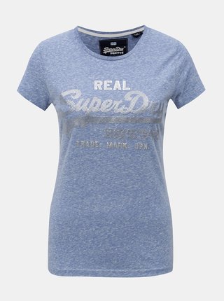 Modré dámske melírované tričko Superdry