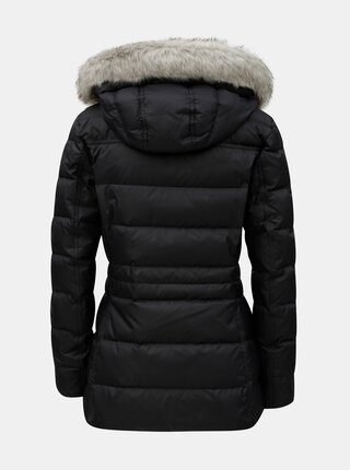 Čierna dámska páperová prešívaná zimná bunda Tommy Hilfiger