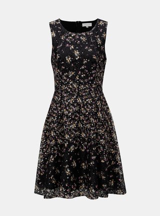 Čierne čipkované šaty s kvetovaným vzorom Apricot