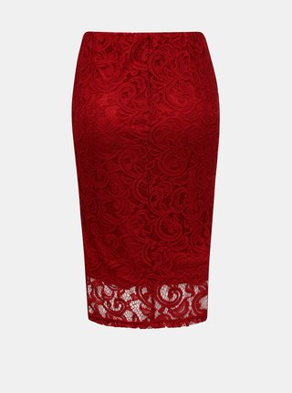 Červená čipkovaná sukňa Dorothy Perkins
