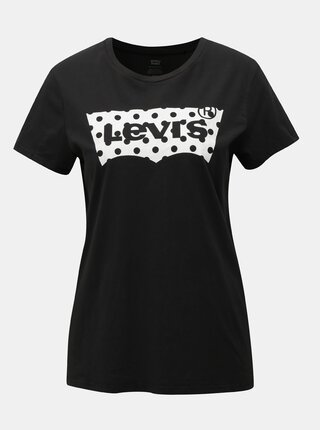 Čierne dámske tričko s potlačou Levi's®