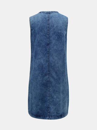 Modré rifľové šaty s vyšúchaným efektom QS by s.Oliver