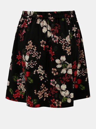 Čierna áčková kvetovaná sukňa ONLY Doris