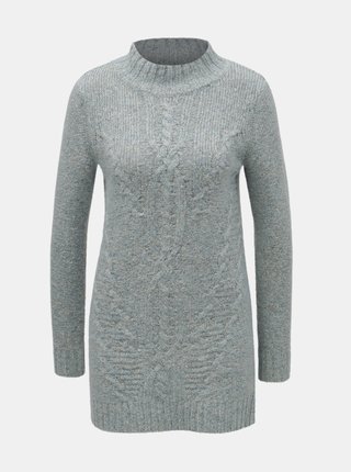 Svetlomodrý melírovaný sveter so stojačikom M&Co