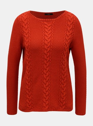 Červený sveter s dlhým rukávom M&Co