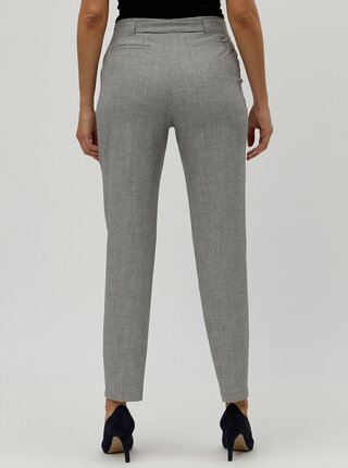 Sivé melírované nohavice s vysokým pásom M&Co
