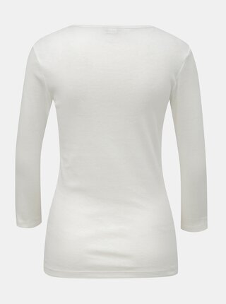 Biele tričko s okrúhlym výstrihom a detailmi M&Co
