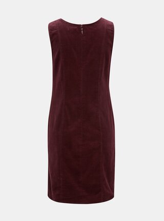 Vínové menčestrové šaty bez rukávov M&Co