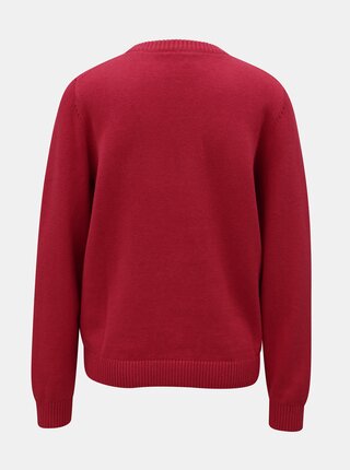 Červený dámsky sveter s prímesou vlny GANT Logo Crew