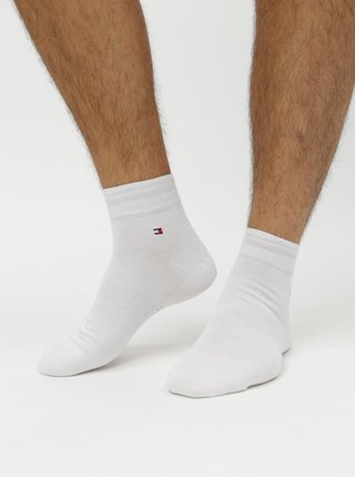 Balenie dvoch párov pánskych členkových ponožiek v bielej farbe Tommy Hilfiger